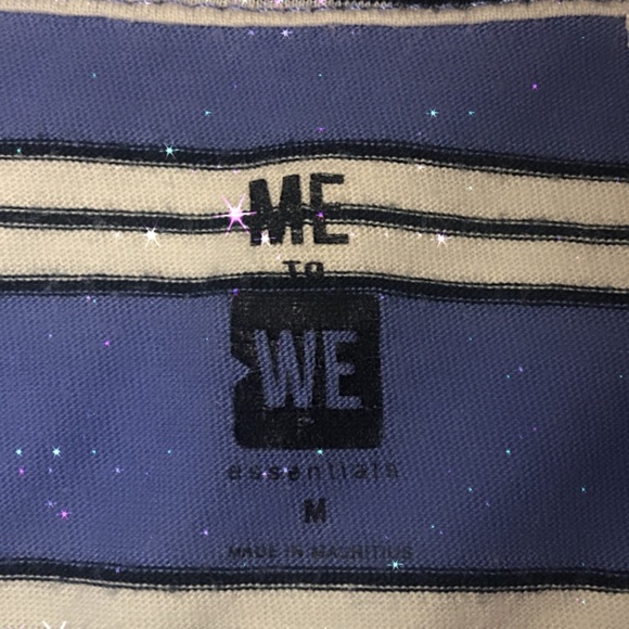 ✨blue holed crop top with black/white stripes✨ - Picture 4 of 5